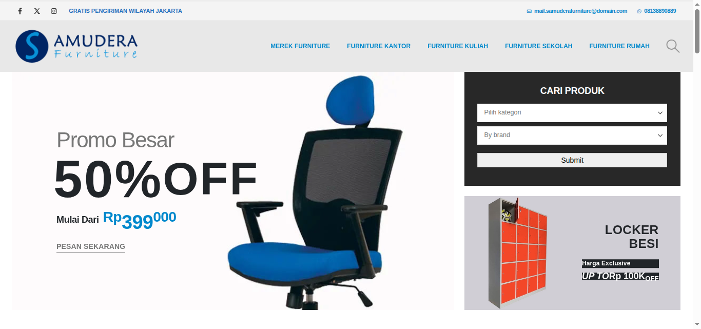 Growiz Media - Jasa Pembuatan Landingpage dan Website samudera furniture